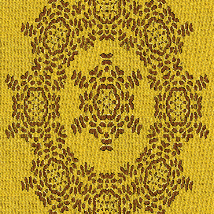 Patterned Dark Bisque Brown Rug, pat3687yw