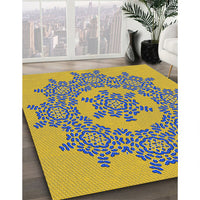 Patterned Ash Gray Novelty Rug, pat3687