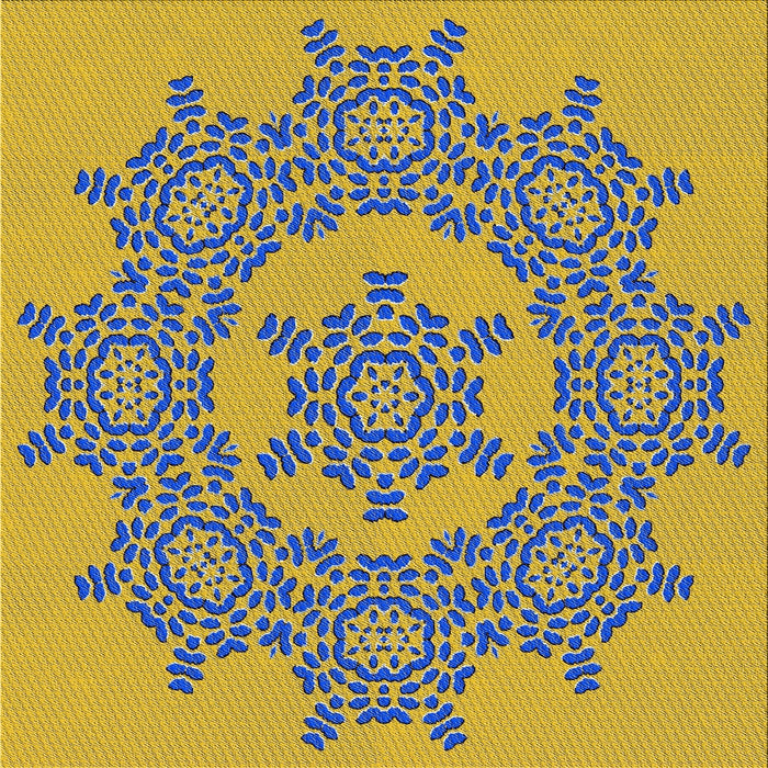 Square Patterned Ash Gray Novelty Rug, pat3687