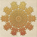 Round Patterned Brown Gold Rug, pat3688brn