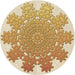 Square Patterned Brown Gold Rug, pat3688brn