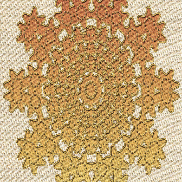 Machine Washable Transitional Brown Gold Rug, wshpat3688brn