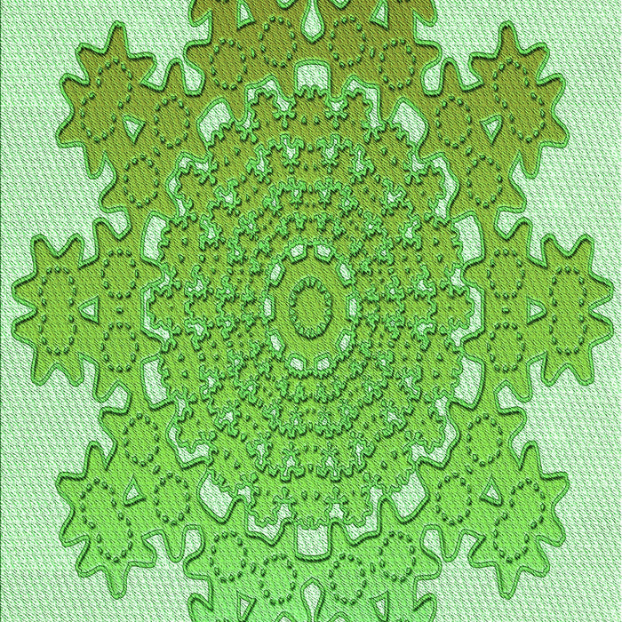 Patterned Jade Green Rug, pat3688grn