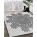 Machine Washable Transitional Platinum Gray Rug in a Family Room, wshpat3688gry