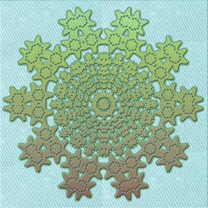 Round Patterned Green Rug, pat3688lblu