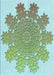 Machine Washable Transitional Green Rug, wshpat3688lblu