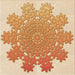 Round Patterned Orange Rug, pat3688org