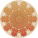 Square Machine Washable Transitional Orange Rug in a Living Room, wshpat3688org