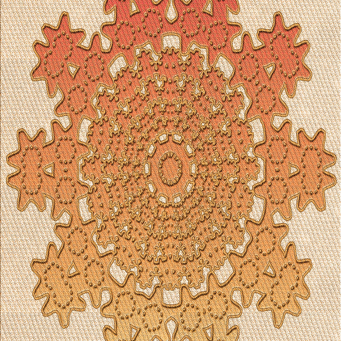 Machine Washable Transitional Orange Rug, wshpat3688org