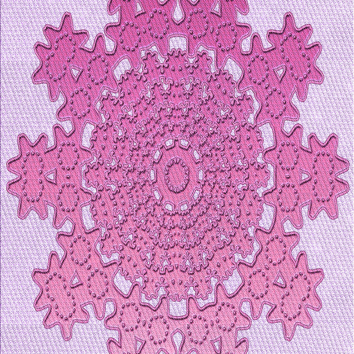 Machine Washable Transitional Blossom Pink Rug, wshpat3688pur