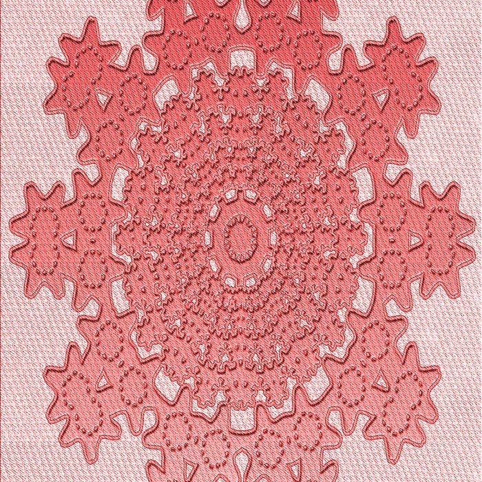 Patterned Red Rug, pat3688rd