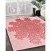 Machine Washable Transitional Red Rug in a Family Room, wshpat3688rd