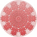 Square Patterned Red Rug, pat3688rd