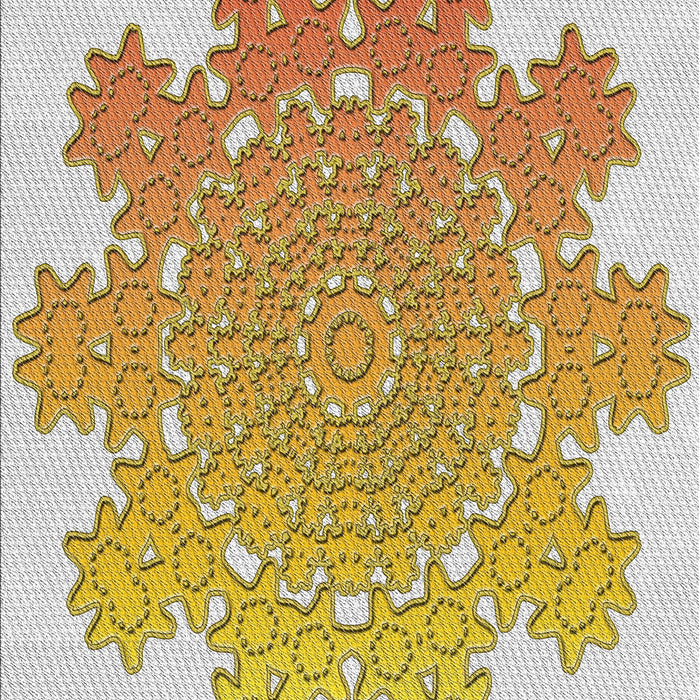 Patterned Copper Brown Novelty Rug, pat3688