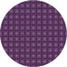 Square Machine Washable Transitional Dark Purple Rug in a Living Room, wshpat3689pur