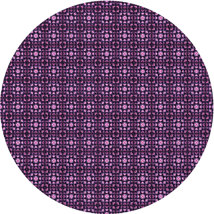 Square Patterned Dark Purple Rug, pat3689pur