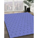 Patterned Sky Blue Rug in Family Room, pat369blu