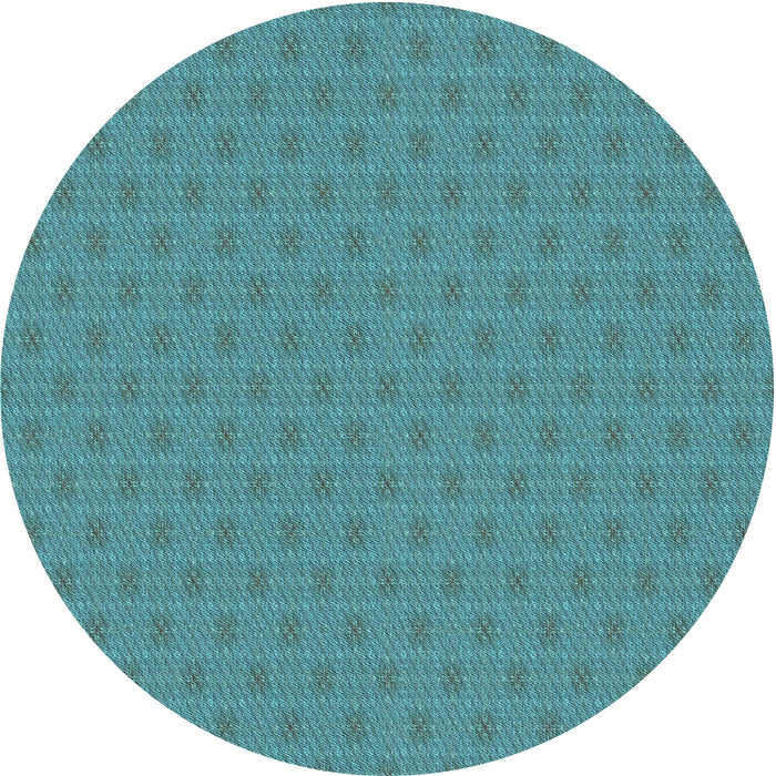 Square Patterned Aquamarine Stone Green Rug, pat369lblu