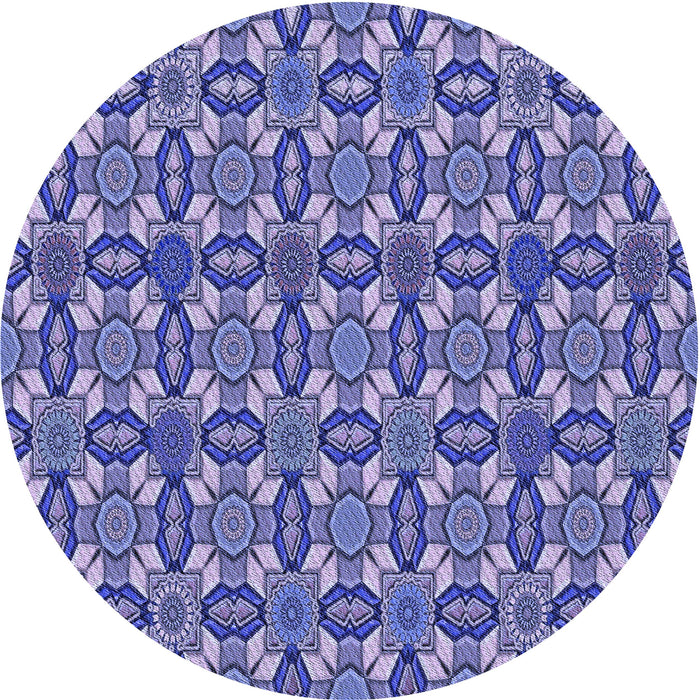 Square Patterned Purple Mimosa Purple Rug, pat3690blu