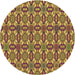 Square Patterned Yellow Rug, pat3690brn