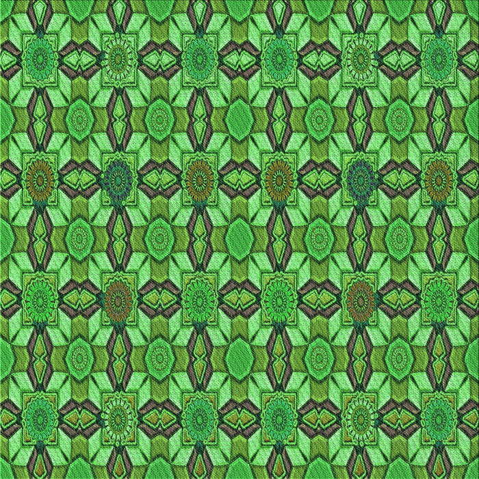 Round Patterned Neon Green Rug, pat3690grn