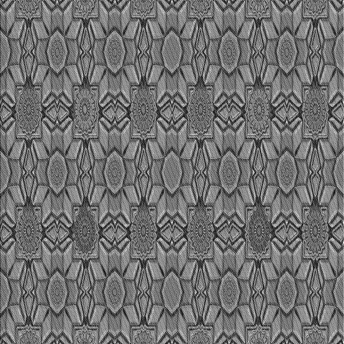 Patterned Black Rug, pat3690gry