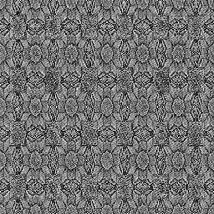 Round Patterned Black Rug, pat3690gry