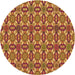 Square Patterned Yellow Rug, pat3690org