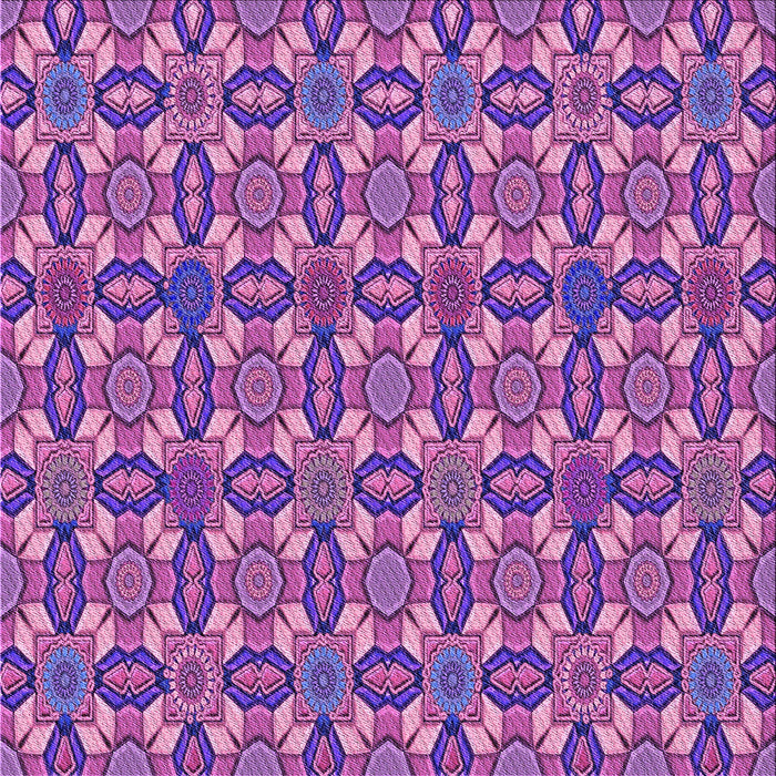 Round Patterned Dark Magenta Purple Rug, pat3690pur