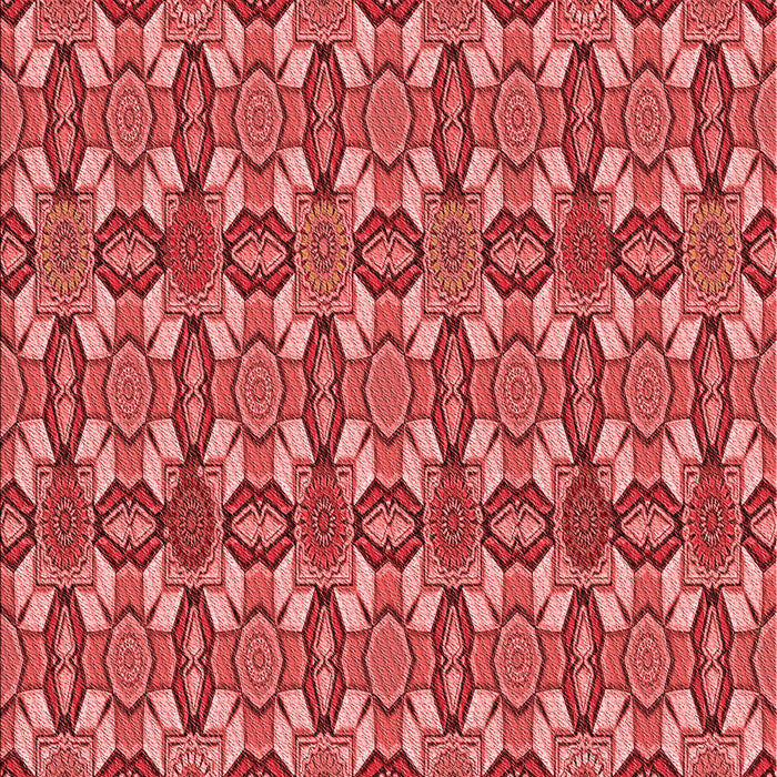 Patterned Red Rug, pat3690rd