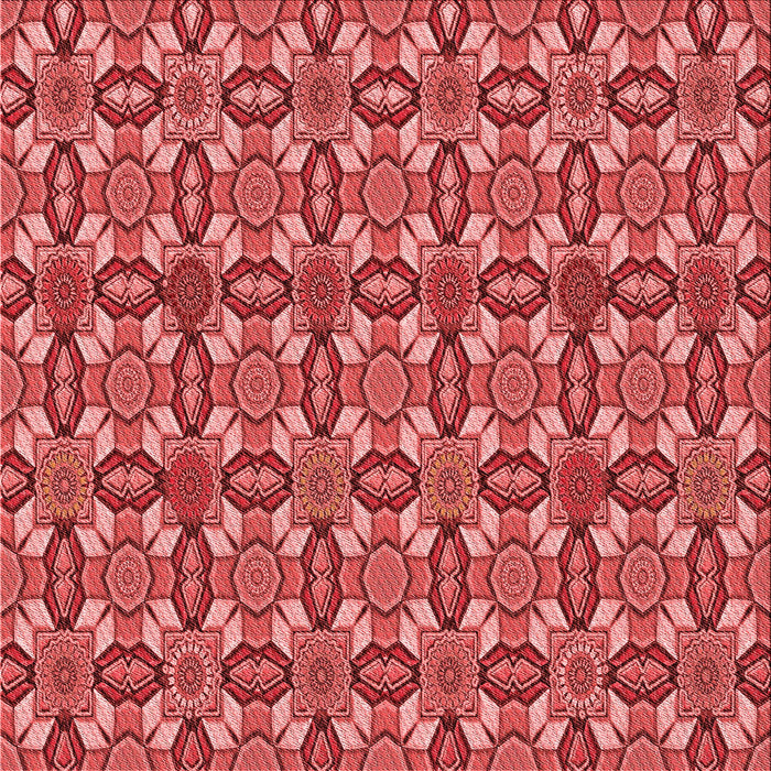 Round Patterned Red Rug, pat3690rd