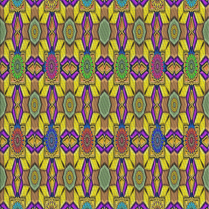 Patterned Metallic Gold Novelty Rug, pat3690