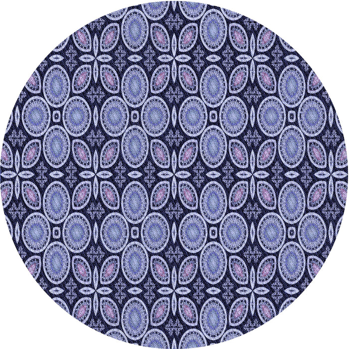 Square Patterned Blue Rug, pat3691blu