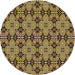 Square Machine Washable Transitional Bakers Brown Rug in a Living Room, wshpat3691brn