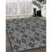 Patterned Dark Gray Rug in Family Room, pat3691gry
