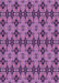 Machine Washable Transitional Purple Rug, wshpat3691pur