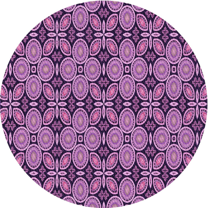 Square Patterned Purple Rug, pat3691pur
