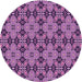 Square Patterned Purple Rug, pat3691pur