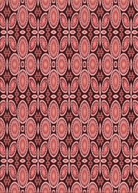 Machine Washable Transitional Saffron Red Rug, wshpat3691rd