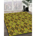 Patterned Golden Brown Yellow Rug in Family Room, pat3691yw