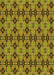 Patterned Golden Brown Yellow Rug, pat3691yw