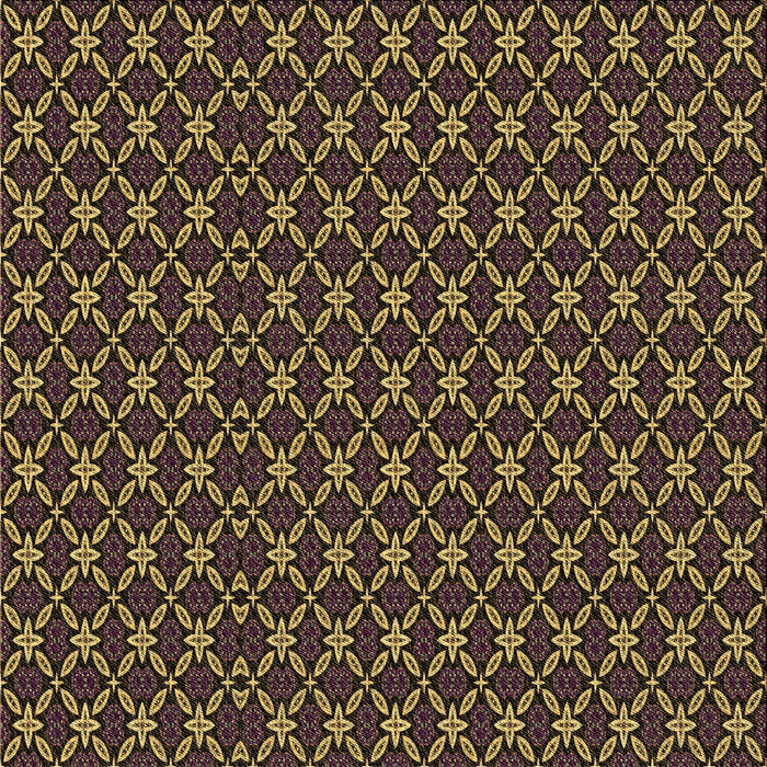 Round Patterned Midnight Gray Rug, pat3692brn