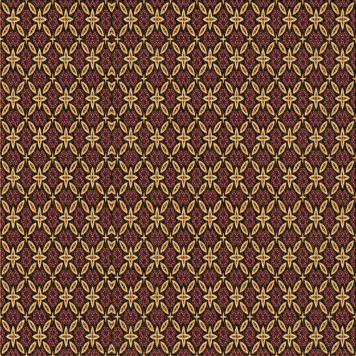 Round Patterned Red Rug, pat3692org