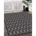 Machine Washable Transitional Night Blue Rug in a Family Room, wshpat3692