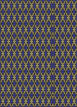 Patterned Blue Modern Rug, pat3692