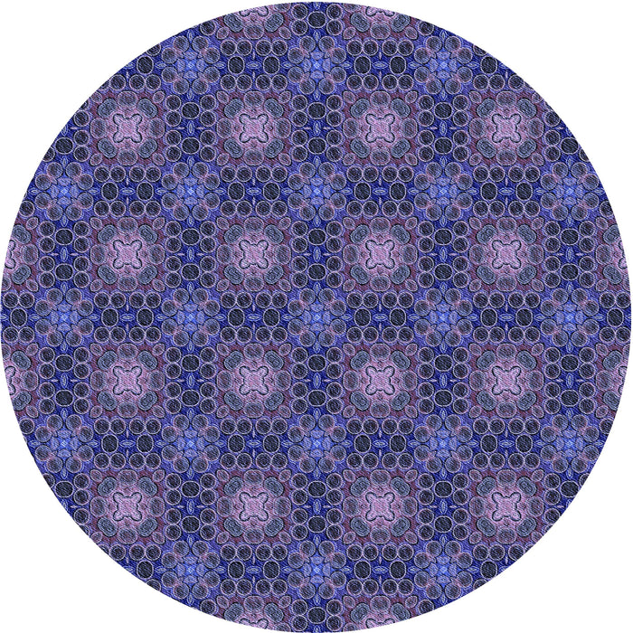 Square Patterned Blue Rug, pat3693blu