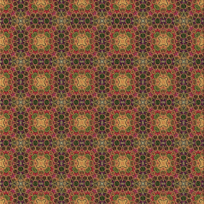 Round Machine Washable Transitional Saffron Red Rug, wshpat3693brn