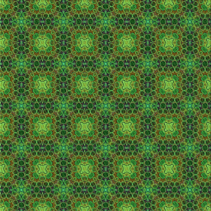 Round Patterned Dark Forest Green Rug, pat3693grn