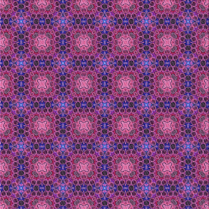 Round Patterned Orchid Purple Rug, pat3693pur