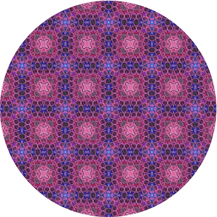 Square Patterned Orchid Purple Rug, pat3693pur